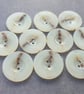 25mm 1" 40L Polyester HORN Buttons Flat matt edge with shiny centre x 6 - Image 6