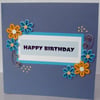 Quilled bunting birthday card, personalised with name and age, paper quilling, handmade greeting