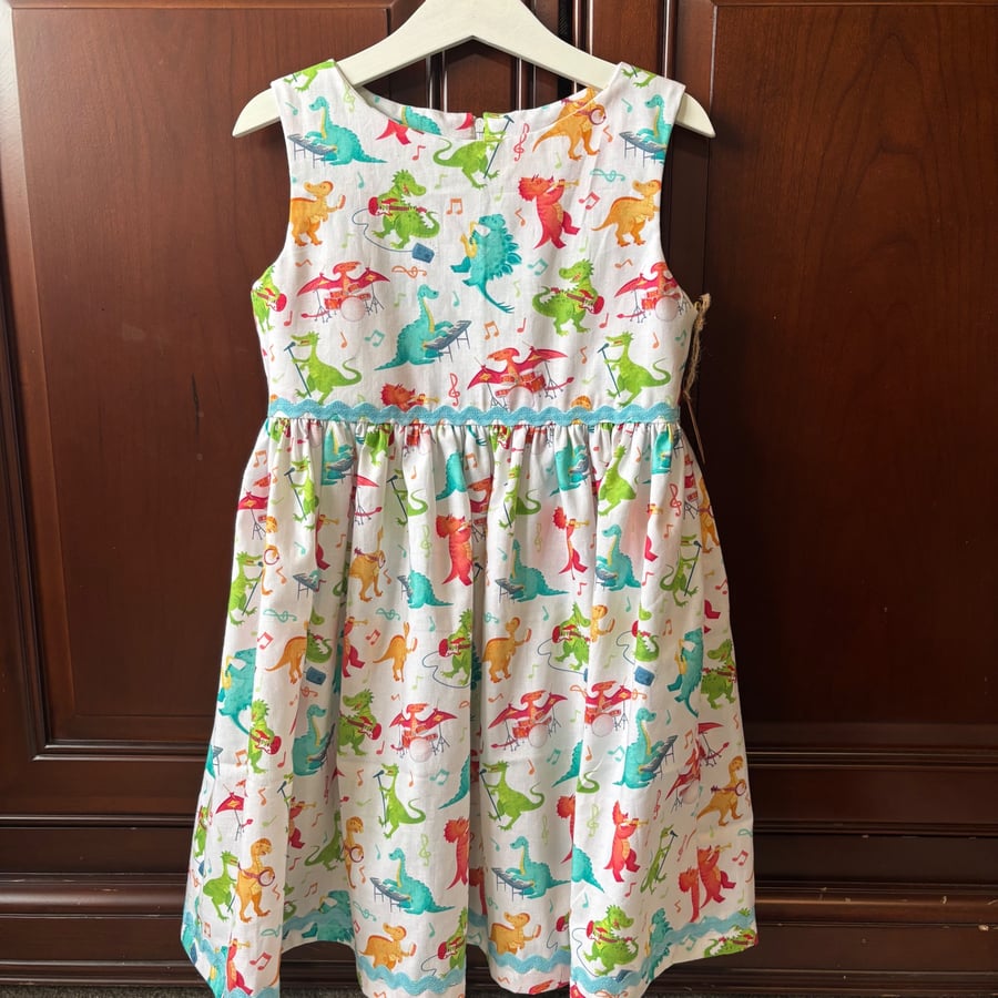 Child's Musical Dinosaurs Dress