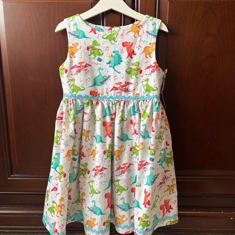 Child's Musical Dinosaurs Dress