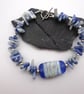 blue sea lampwork glass bracelet - Image 3