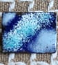 brooch - rectangular - blues with white - Image 2