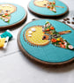 Floral Bird Hand Embroidered Hoop - Image 8