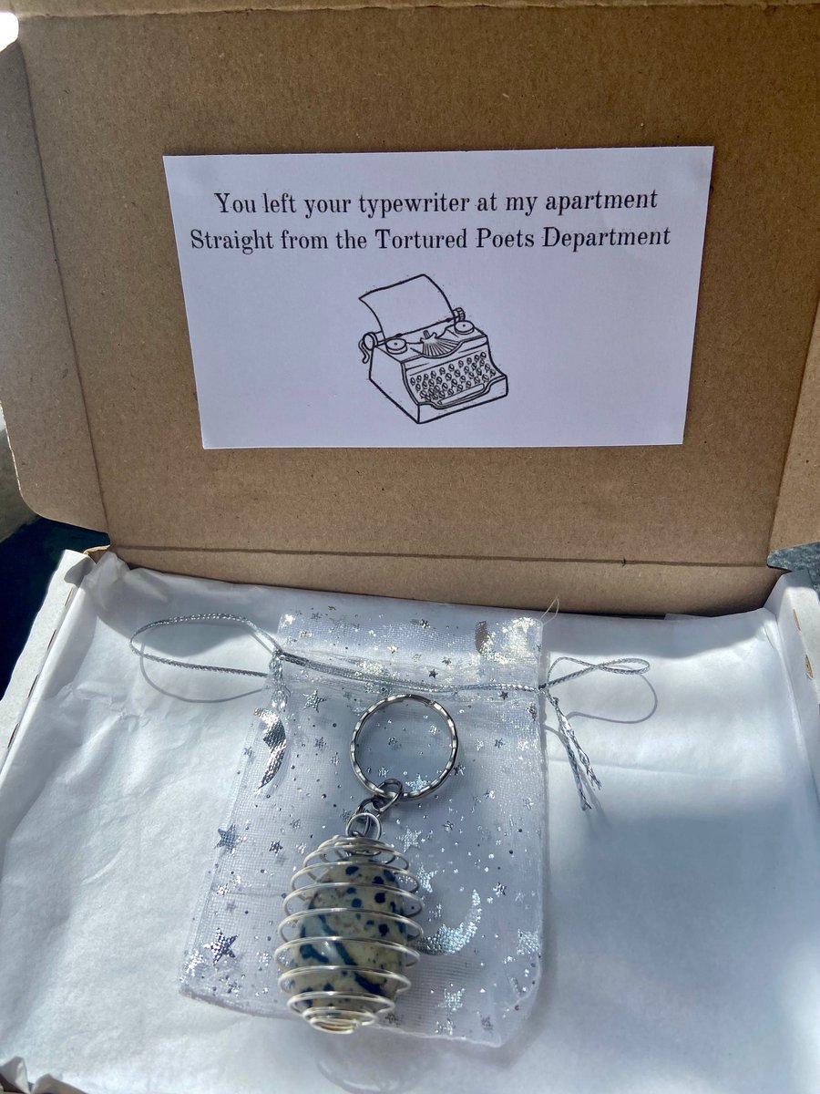 TTPD theme spiral cage crystal keyring - Folksy