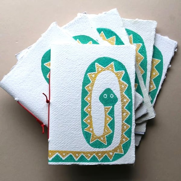 Handprinted Snake Notebook