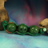 Seed Podlings in snug crib 'Peas-in-a-Pod' OOAK Sculpt by artist Ann Galvin