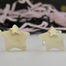 Starry Silhouette SS and Mother-of-Pearl stud earrings