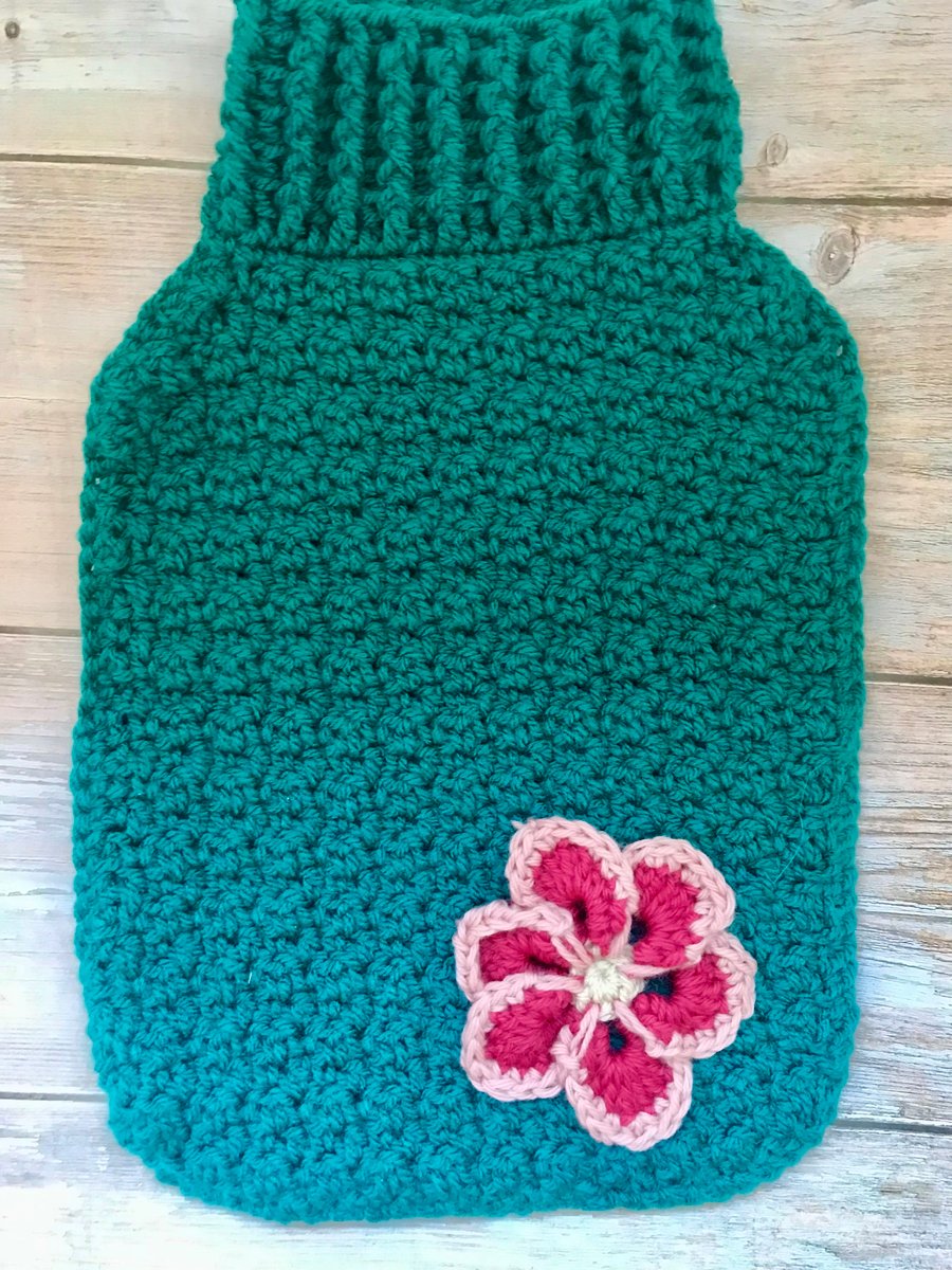 Crochet Hot Water Bottle Cover 