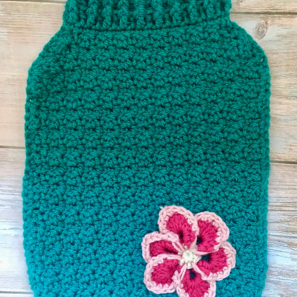 Crochet Hot Water Bottle Cover 