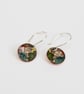 Patterned enamelled copper earrings - Image 3