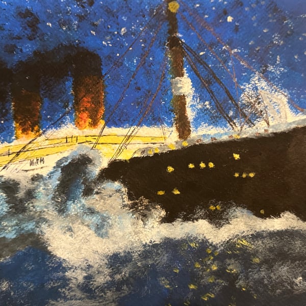 Boat in dark sea