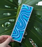 Handmade Blue Swirl Bookmark - Image 1