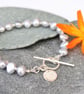 Pearl and silver toggle bracelet - Image 4