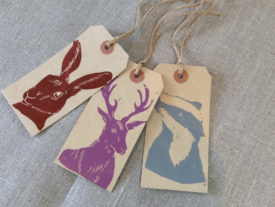 Hand Printed Gift Tags