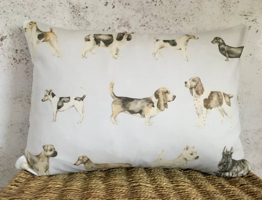 Dog Lovers Lumbar Cushion Cover