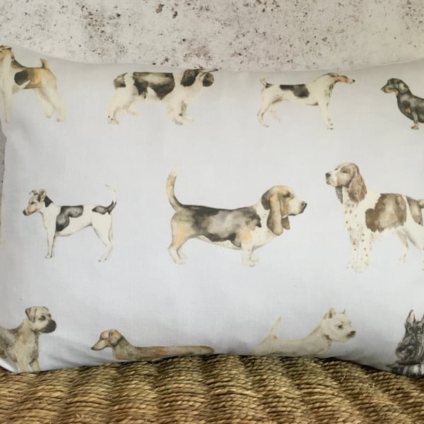 Dog Lovers Lumbar Cushion Cover