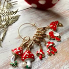 Stitch markers for crochet & knitting Toadstools