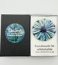 Blue Fused Glass Flower Brooch - Image 3