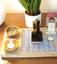 Mano wood and enamel tray