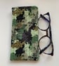 Camouflage Print Quilted Fabric Glasses Case
