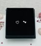 Heart & Arrow Stud Earrings - Handmade, Sterling Silver  - Image 3