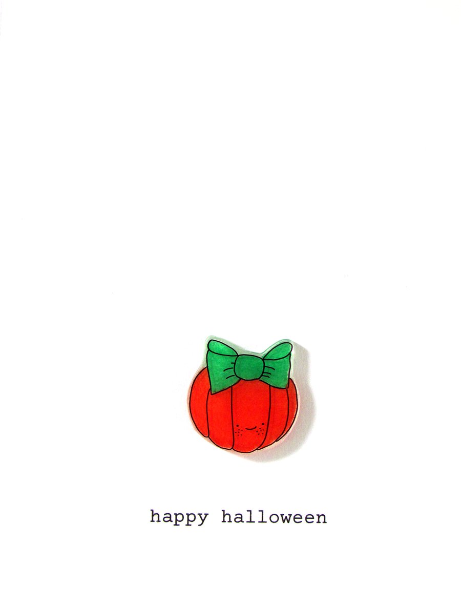 halloween card  - pumpkin