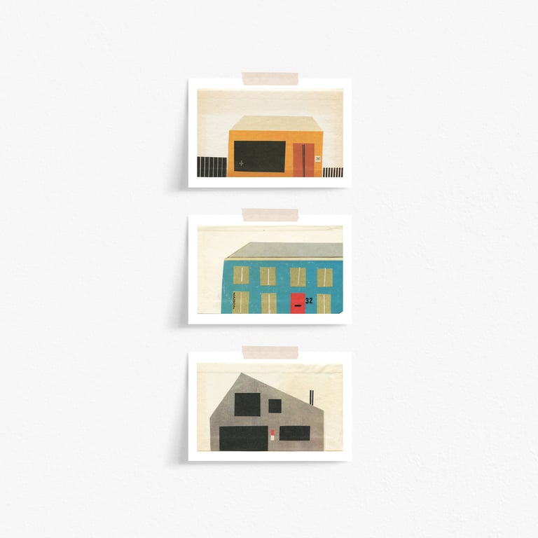 House Portrait Postcard Set - Houses