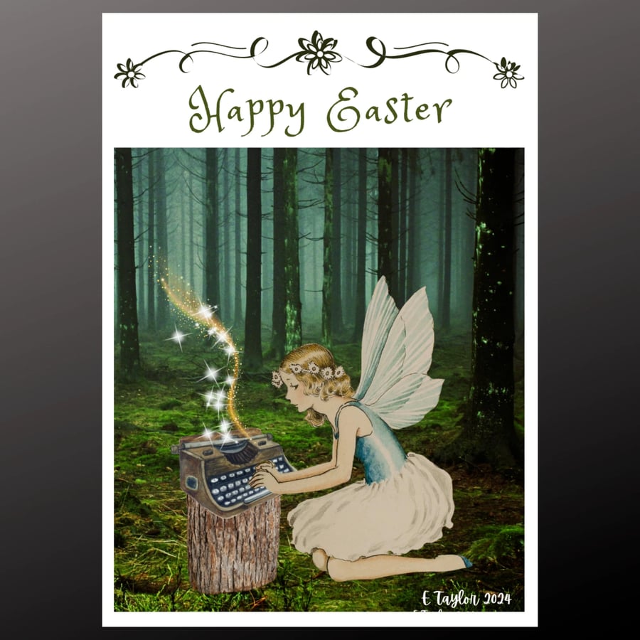Personalised Easter Card Plantable Seeded Option Fairy Fairycore Fae Faerie