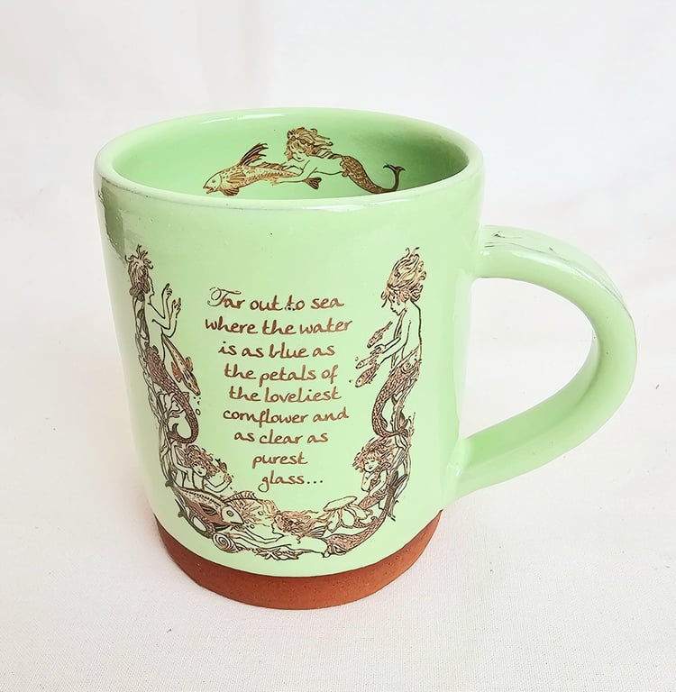 Handmade Little Mermaid mug, Hans Andersen