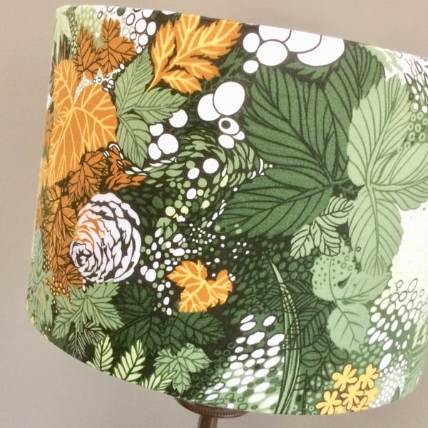 Green Mustard Leaf Lyndhurst by Grafton Vintage Fabric Lampshade option 