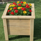 Handmade Wooden Raised Planter  Pressure Treated Timber Garden Planter Square