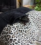 Roomy Upcycled Denim and Leopard Print X-Large Tote Bag - Image 4