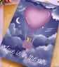 Love Heart Valentine's Day Greeting Card, Love Is In The Air, Anniversary Card. - Image 5