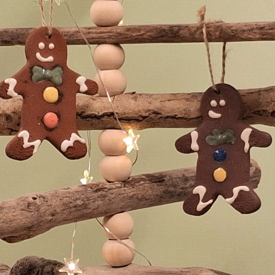 Image of Ceramic Gingerbread Man hanging decoration 