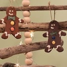 Ceramic Gingerbread Man hanging decoration 