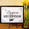 Wedding Reception Sign - A4 White Wedding Sign - Personalised