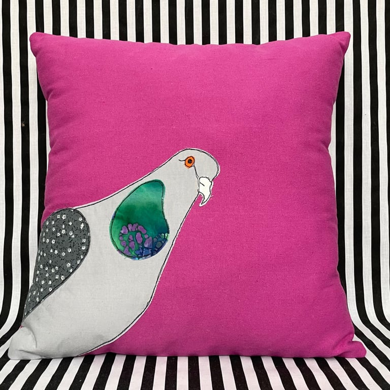 Hello pigeon cushion