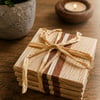 Handmade set of wooden coaster , Ash, Sapele & Maple