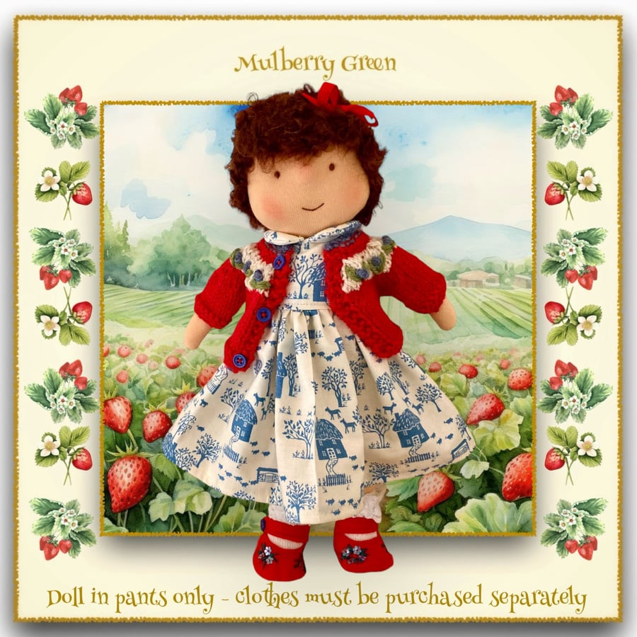 Reserved for Claire -Doll - Ruby Rutherford -  a handcrafted Mulberry Green doll