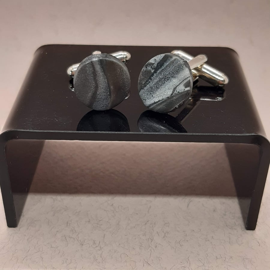 Polymer clay cufflinks