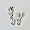 Special Order for Sophie - 'Happy Goat with Stars' - Hanging Decoration