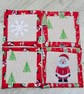 Coasters -Set of Four Quilted Christmas Coasters. - Image 2