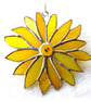 Yellow Flower Stained Glass Suncatcher Handmade 008 Sunflower