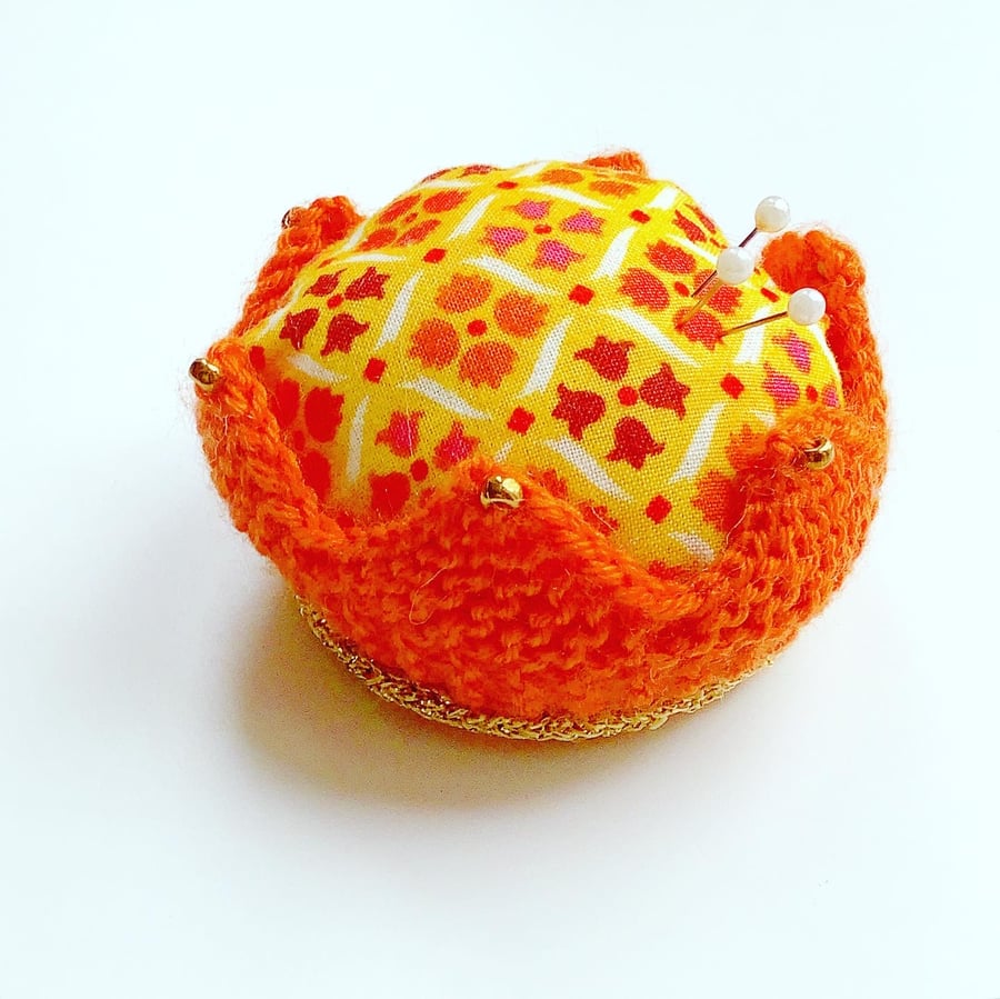 Crown Pincushion, coronet with beads