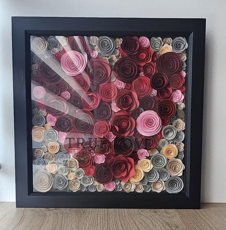 Personalised Paper Flower Shadow Box