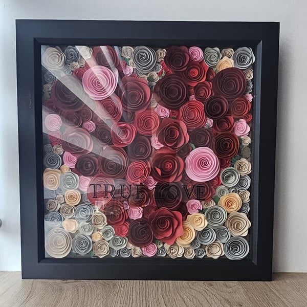 Personalised Paper Flower Shadow Box