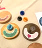 Wooden floral brooch - Image 3