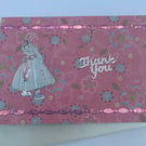 Flower girl or bridesmaid pretty floral thank you card