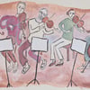 Giclee print taken from painting of musicians - Mendelssohn's Octet