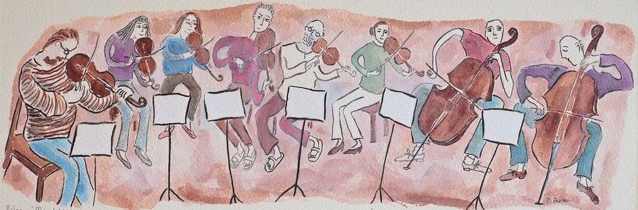 Giclee print taken from painting of musicians - Mendelssohn's Octet